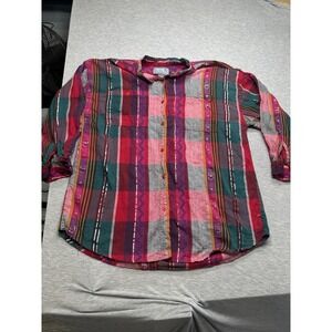 VTG Sorrel Women's‎ Plus Plaid Multicolor Shirt 14/16
